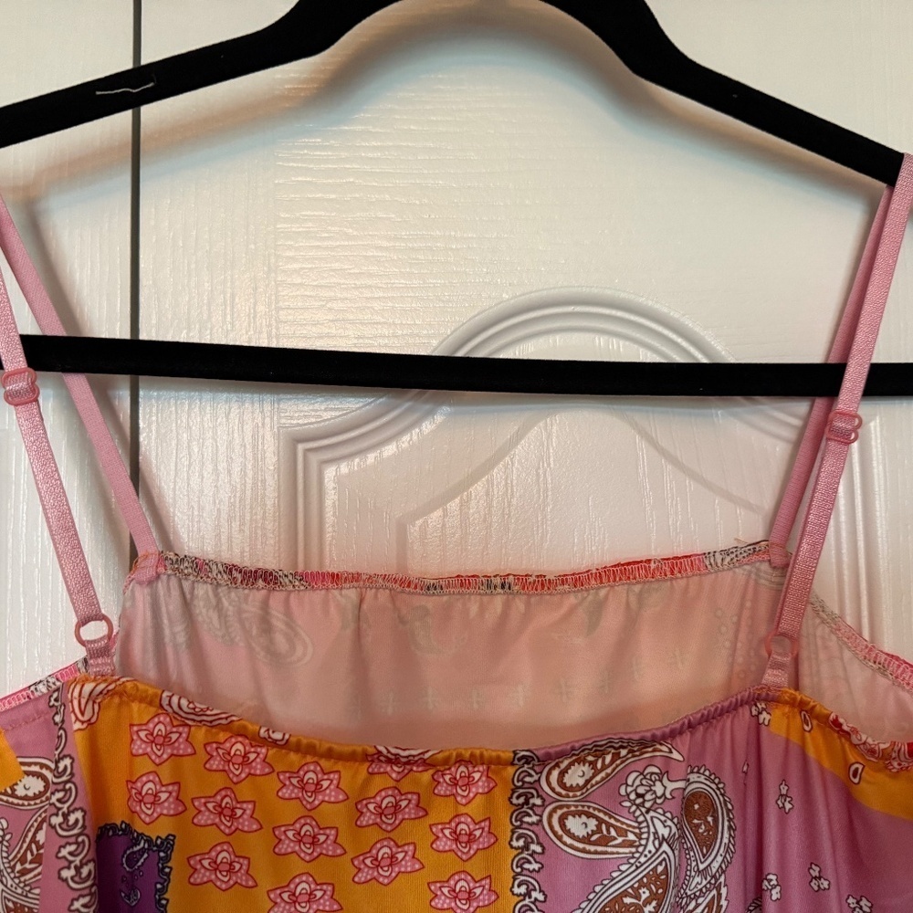 Y2K Bandana Patchwork Mini Dress β Size Large β Trendy & Bold! ππ₯ - Picture 6 of 6